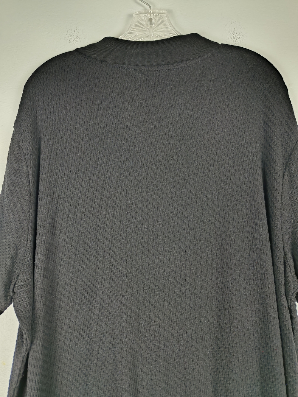 Goodfellow & Co Polo Shirt Mens XL Black Textured Johnny Collar V Neck Casual - Picture 9 of 12